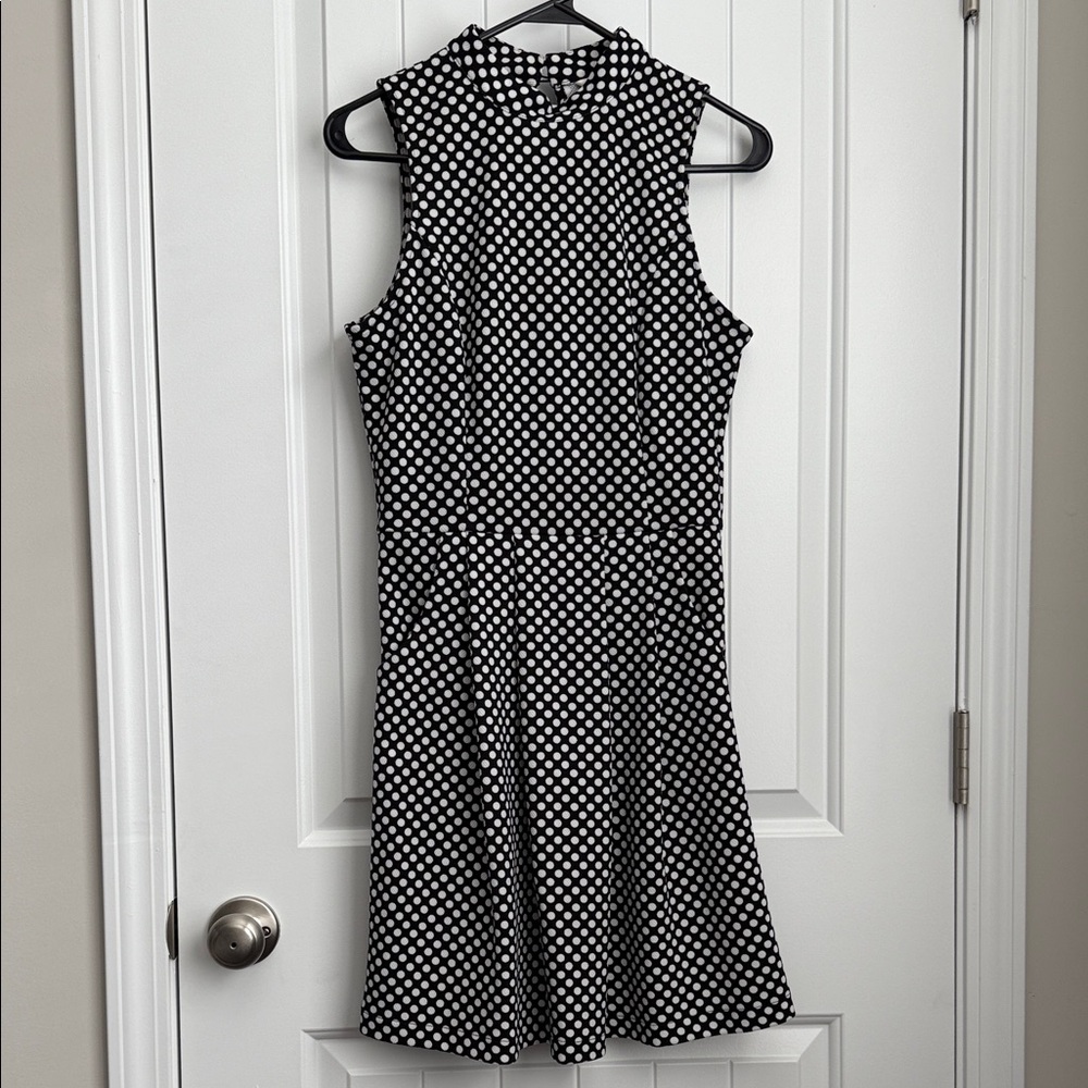 White and Black Polka Dot Dress